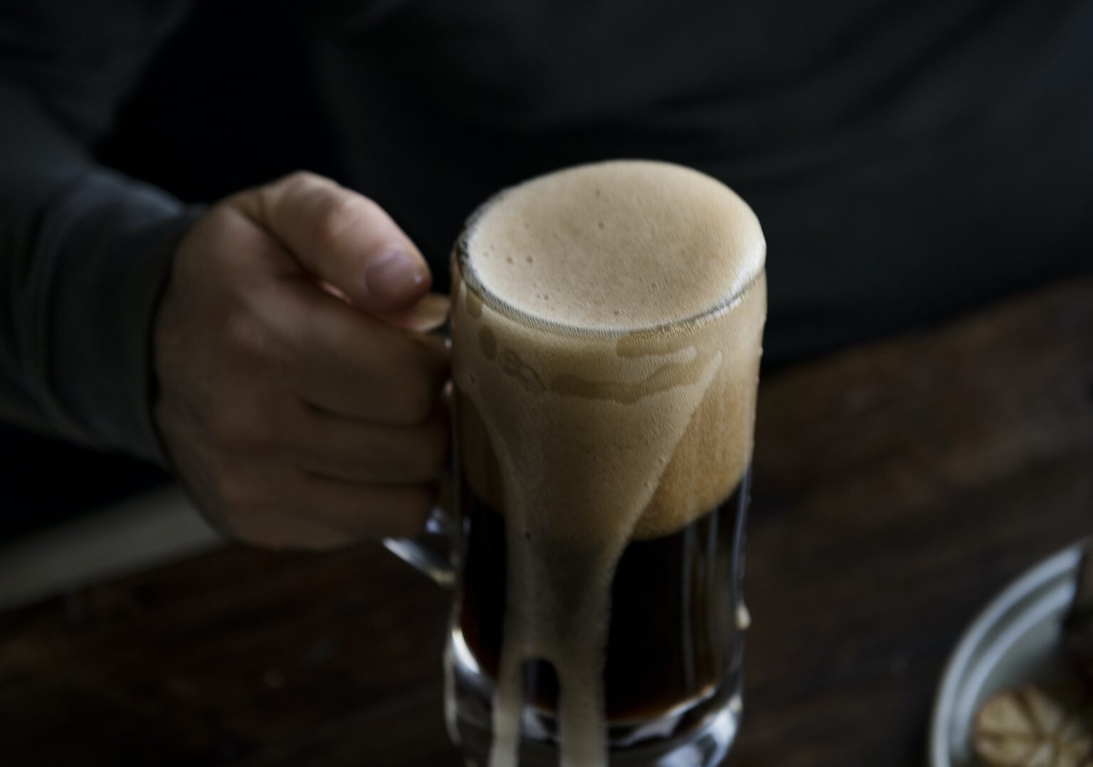 Pint of dark beer